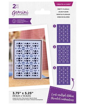 Gemini Ribbon Threading Pretty Florals Create-a-Card Dies (GEM-MD-CAD-PREF)