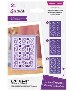 Gemini Ribbon Threading Baroque Swirls Create-a-Card Dies (GEM-MD-CAD-BASW)