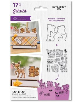 Gemini Cute Character Nuts About You Stamp & Die (GEM-STD-NUABYO)