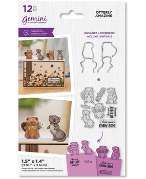 Gemini Cute Character Otterly Amazing Stamp & Die (GEM-STD-OTTAM) Gemini Cute Character Otterly Amazing Stamp & Die (GEM-STD-OTTAM)