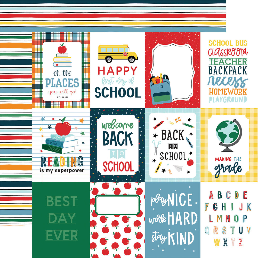 Echo Park First Day Of School 6x6 Inch Paper Pad (FDS276023) Echo Park First Day Of School 6x6 Inch Paper Pad (FDS276023)