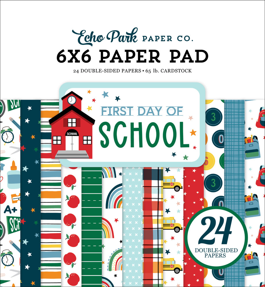 Echo Park First Day Of School 6x6 Inch Paper Pad (FDS276023) Echo Park First Day Of School 6x6 Inch Paper Pad (FDS276023)