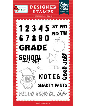 Echo Park First Day Of School Grade School Clear Stamps (FDS276041)*