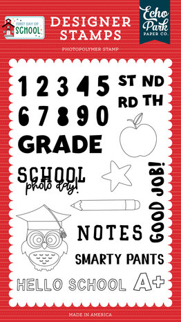 Echo Park First Day Of School Grade School Clear Stamps (FDS276041)