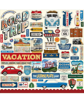 Carta Bella Road Trip 12x12 Inch Element Sticker (CBRT151014) Carta Bella Road Trip 12x12 Inch Element Sticker (CBRT151014)