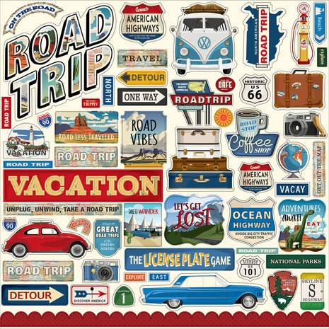 Carta Bella Road Trip 12x12 Inch Element Sticker (CBRT151014) Carta Bella Road Trip 12x12 Inch Element Sticker (CBRT151014)