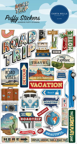 Carta Bella Road Trip Puffy Stickers (CBRT151066) Carta Bella Road Trip Puffy Stickers (CBRT151066)
