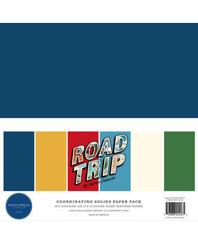 Carta Bella Road Trip 12x12 Inch Coordinating Solids Paper Pack (CBRT151015)