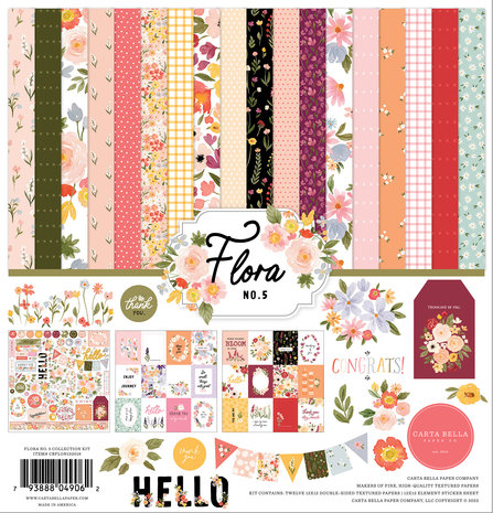 Carta Bella Flora No.5 12x12 Inch Collection Kit (CBFLON152016) Carta Bella Flora No.5 12x12 Inch Collection Kit (CBFLON152016)