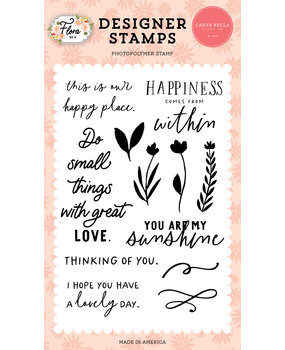 Carta Bella Flora No.5 Do Small Things Clear Stamps (CBFLON152042)