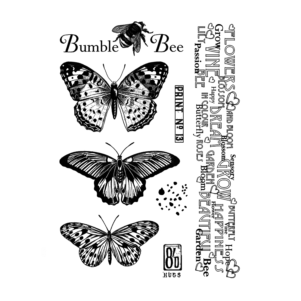Crafty Individuals Butterflies and Bees Unmounted Rubber Stamps (CI-597) Crafty Individuals Butterflies and Bees Unmounted Rubber Stamps (CI-597)