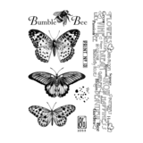 Crafty Individuals Butterflies and Bees Unmounted Rubber Stamps (CI-597)