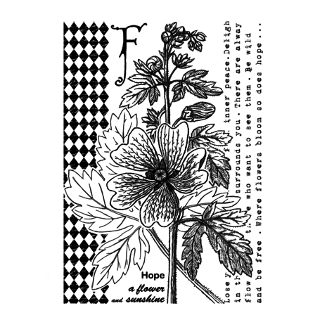 Crafty Individuals F is for Flower Unmounted Rubber Stamps (CI-598) Crafty Individuals F is for Flower Unmounted Rubber Stamps (CI-598)