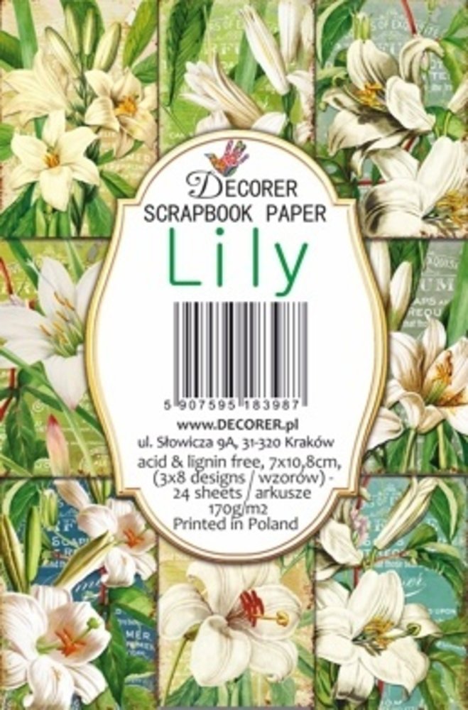 Decorer Lily Paper Pack (7x10,8cm) (DECOR-M102) Decorer Lily Paper Pack (7x10,8cm) (DECOR-M102)