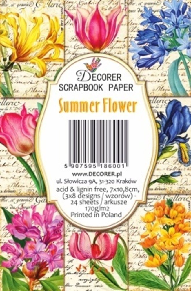 Decorer Summer Flower Paper Pack (7x10,8cm) (DECOR-M104)