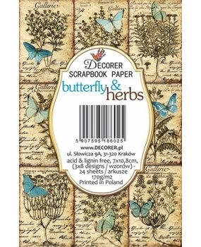 Decorer Butterfly & Herbs Paper Pack (7x10,8cm) (DECOR-M107)