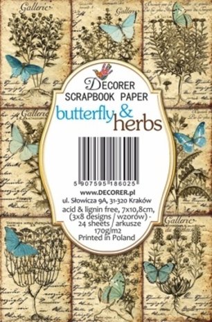 Decorer Butterfly & Herbs Paper Pack (7x10,8cm) (DECOR-M107)