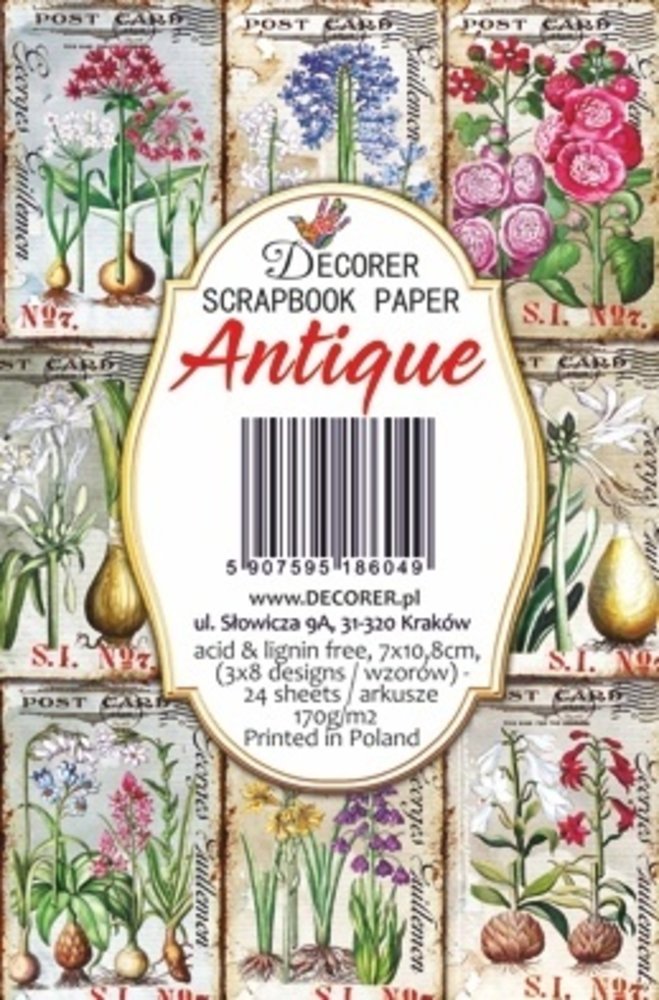 Decorer Antique Paper Pack (7x10,8cm) (DECOR-M108)