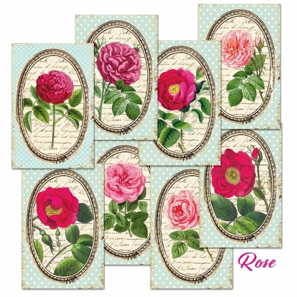 Decorer Rose Paper Pack (7x10,8cm) (DECOR-M109) Decorer Rose Paper Pack (7x10,8cm) (DECOR-M109)