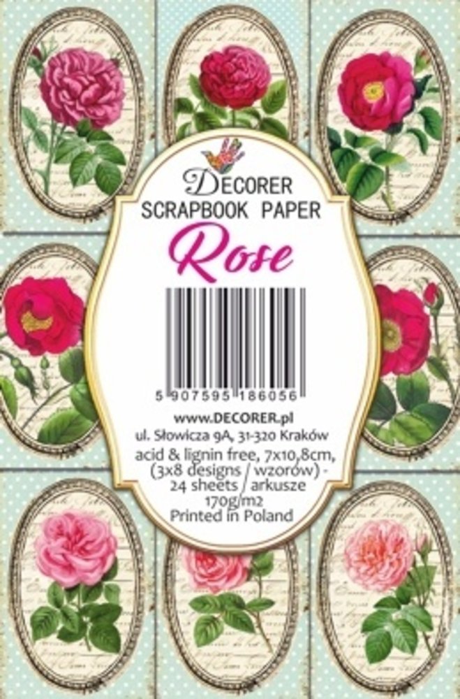 Decorer Rose Paper Pack (7x10,8cm) (DECOR-M109) Decorer Rose Paper Pack (7x10,8cm) (DECOR-M109)