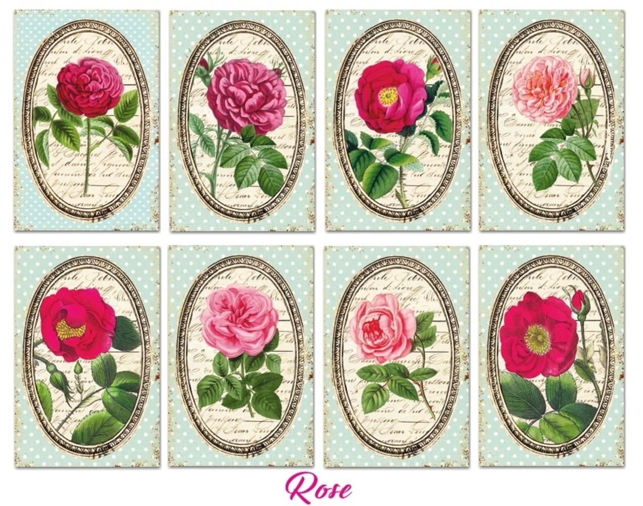 Decorer Rose Paper Pack (7x10,8cm) (DECOR-M109) Decorer Rose Paper Pack (7x10,8cm) (DECOR-M109)