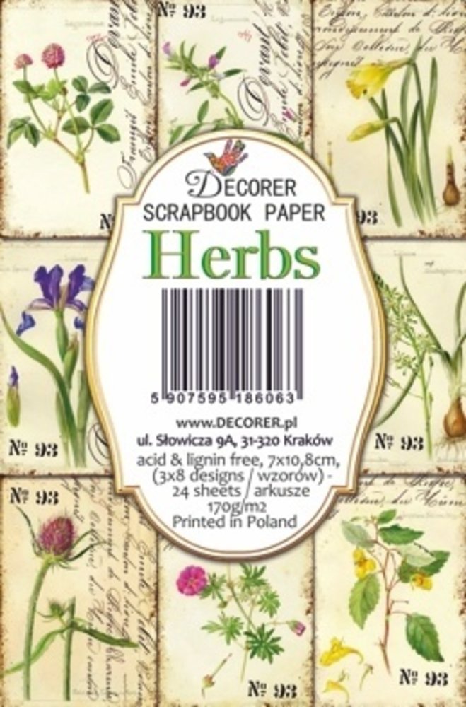 Decorer Herbs Paper Pack (7x10,8cm) (DECOR-M110) Decorer Herbs Paper Pack (7x10,8cm) (DECOR-M110)