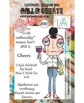 AALL and Create Clear Stamp Set A7 Boozer Dee (AALL-TP-702)