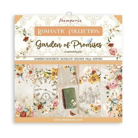 Stamperia Garden of Promises 12x12 Inch Paper Pack (SBBL110) Stamperia Garden of Promises 12x12 Inch Paper Pack (SBBL110)