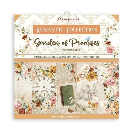 Stamperia Garden of Promises 8x8 Inch Paper Pack (SBBS59) Stamperia Garden of Promises 8x8 Inch Paper Pack (SBBS59)