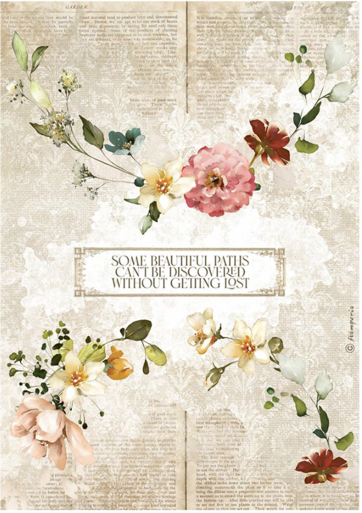 Stamperia Garden of Promises Garlands Rice Paper A4 (DFSA4690) Stamperia Garden of Promises Garlands Rice Paper A4 (DFSA4690)