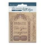 Stamperia Garden of Promises Decorative Chips Promise for You (SCB135)*