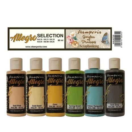 Stamperia Allegro Paint Kit Garden of Promises (6pcs) (KALKIT20) Stamperia Allegro Paint Kit Garden of Promises (6pcs) (KALKIT20)
