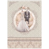 Stamperia You and Me Wedding Dress Rice Paper A4 (DFSA4695)
