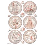 Stamperia You and Me Rounds Rice Paper A4 (DFSA4696)