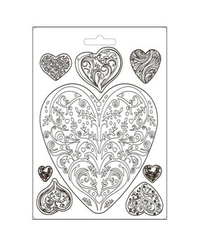 Stamperia You and Me Soft Mould A5 Hearts (K3PTA45622)* Stamperia You and Me Soft Mould A5 Hearts (K3PTA45622)*