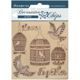 Stamperia You and Me Decorative Chips Love Together (SCB137)*