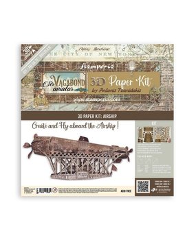 Stamperia Sir Vagabond Aviator 3D Paper Kit 12x12 Inch (SBPOP13)* Stamperia Sir Vagabond Aviator 3D Paper Kit 12x12 Inch (SBPOP13)*
