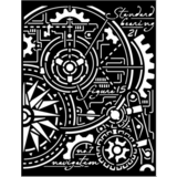 Stamperia Sir Vagabond Aviator Thick Stencil 20x25cm Gears Compass (KSTD107)
