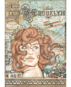 Stamperia Sir Vagabond Aviator Lady Rice Paper A4 (DFSA4701) Stamperia Sir Vagabond Aviator Lady Rice Paper A4 (DFSA4701)