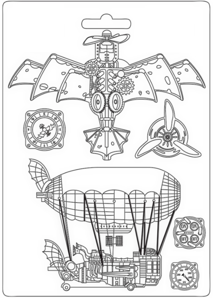 Stamperia Sir Vagabond Aviator Soft Mould A4 Aircraft (K3PTA4540)