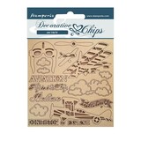 Stamperia Sir Vagabond Aviator Decorative Chips Aviaton (SCB130)*