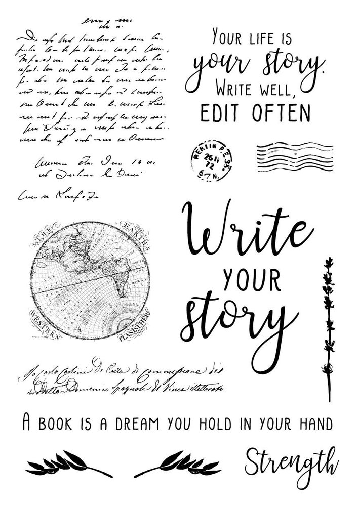 Studio Light Write Your Story Rub-on Transfers Decoration & Quote (JMA-WYS-RUB02) Studio Light Write Your Story Rub-on Transfers Decoration & Quote (JMA-WYS-RUB02)