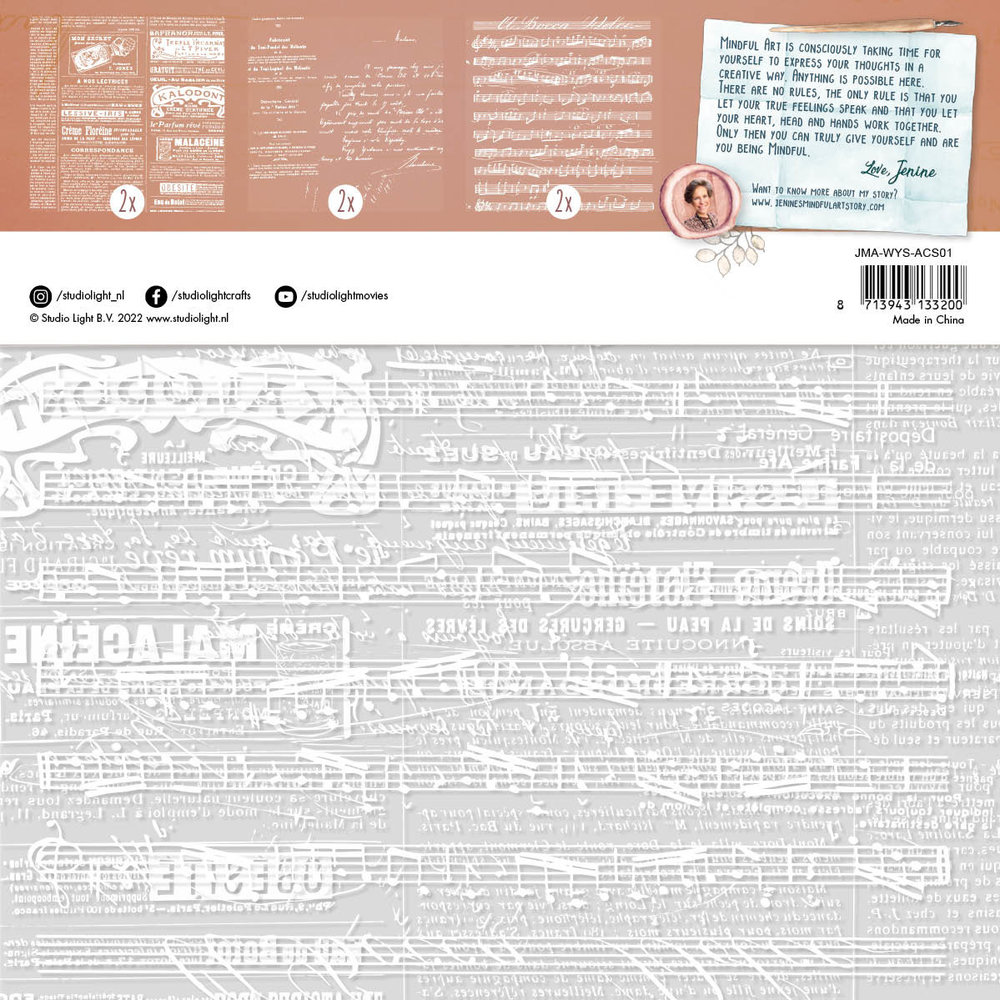 Studio Light Write Your Story 8x8 Inch Acetate Sheets (JMA-WYS-ACS01)