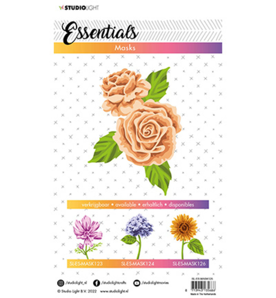 Studio Light Essentials Roses A5 Masking Stencil (SL-ES-MASK125) Studio Light Essentials Roses A5 Masking Stencil (SL-ES-MASK125)