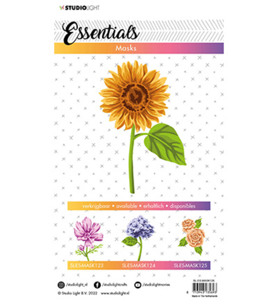 Studio Light Essentials Sunflower A5 Masking Stencil (SL-ES-MASK126) Studio Light Essentials Sunflower A5 Masking Stencil (SL-ES-MASK126)