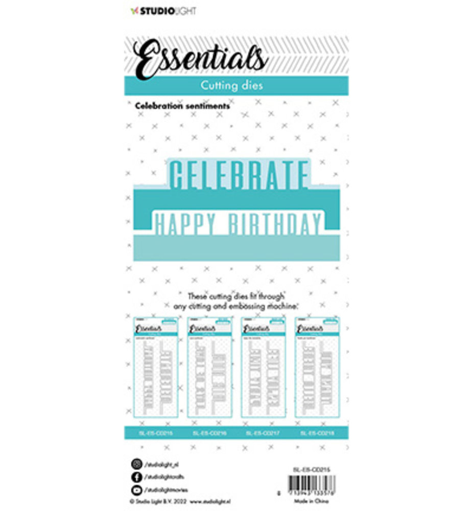 Studio Light Essentials Snijmal Celebration Sentiments (SL-ES-CD215)