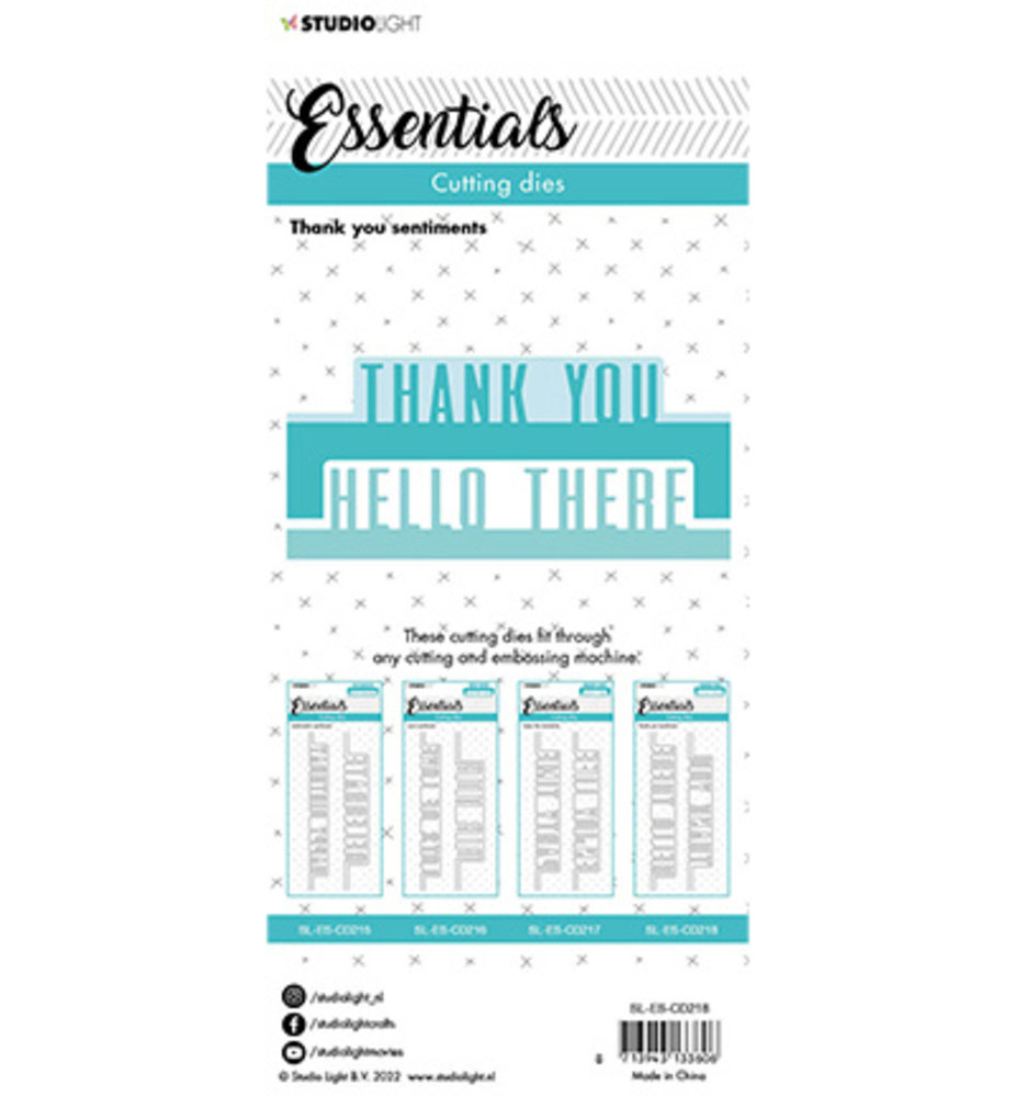 Studio Light Essentials Snijmal Thank You Sentiments (SL-ES-CD218)