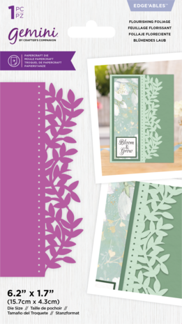 Gemini Timeless Borders Edge'ables Dies Flourishing Foliage (GEM-MD-EDG-FFOLIA)