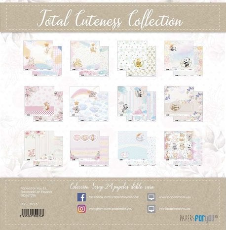 Papers For You Total Cuteness 6x6 Inch Paper Pack (24pcs) (PFY-10276) Papers For You Total Cuteness 6x6 Inch Paper Pack (24pcs) (PFY-10276)