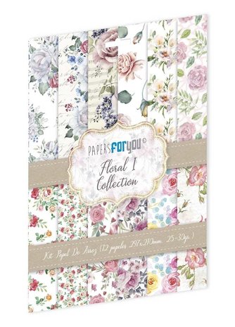 Papers For You Floral I A4 Rice Paper Kit (12pcs) (PFY-10181)